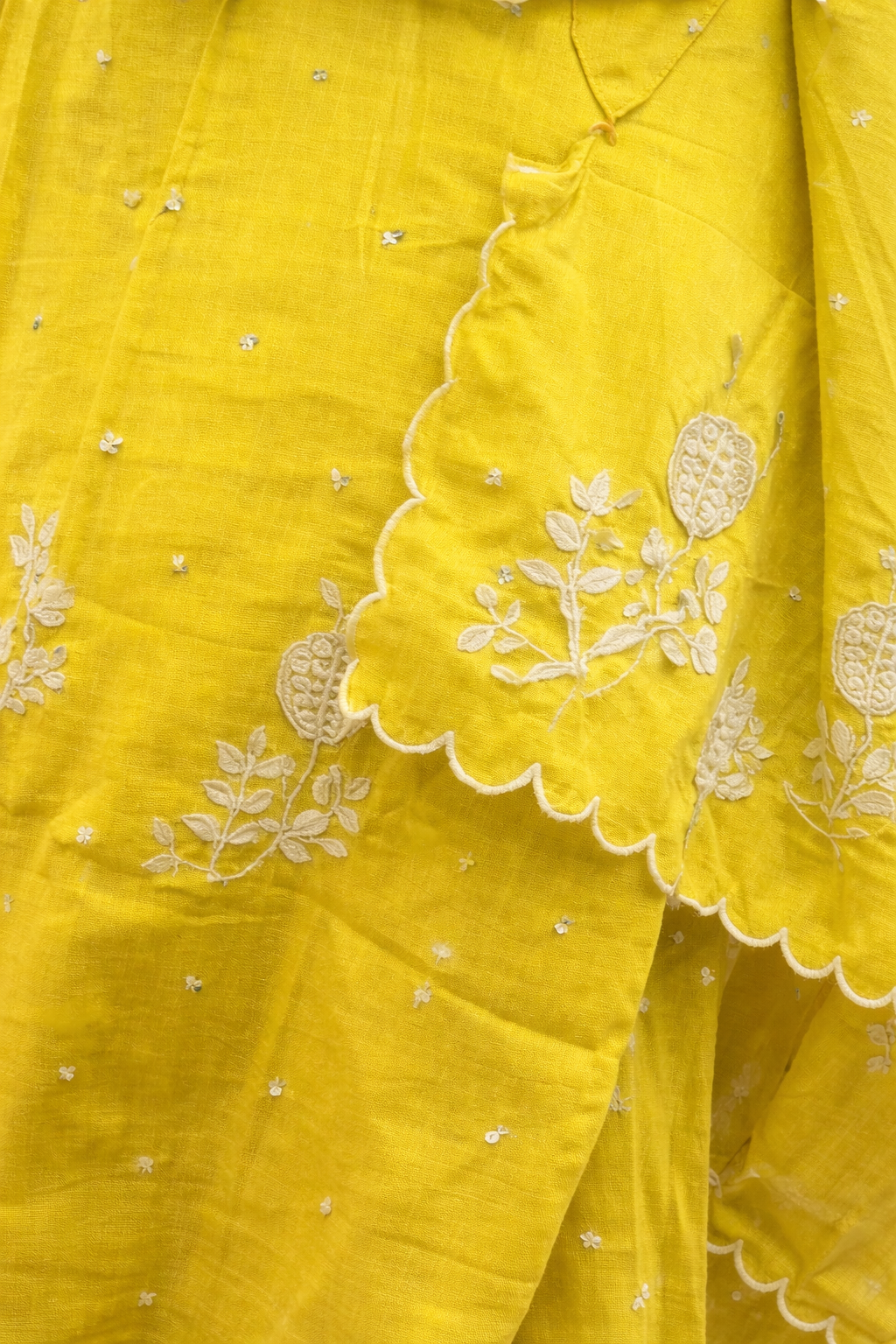 Lemon Yellow Embroidered Kurta Set with Dupatta