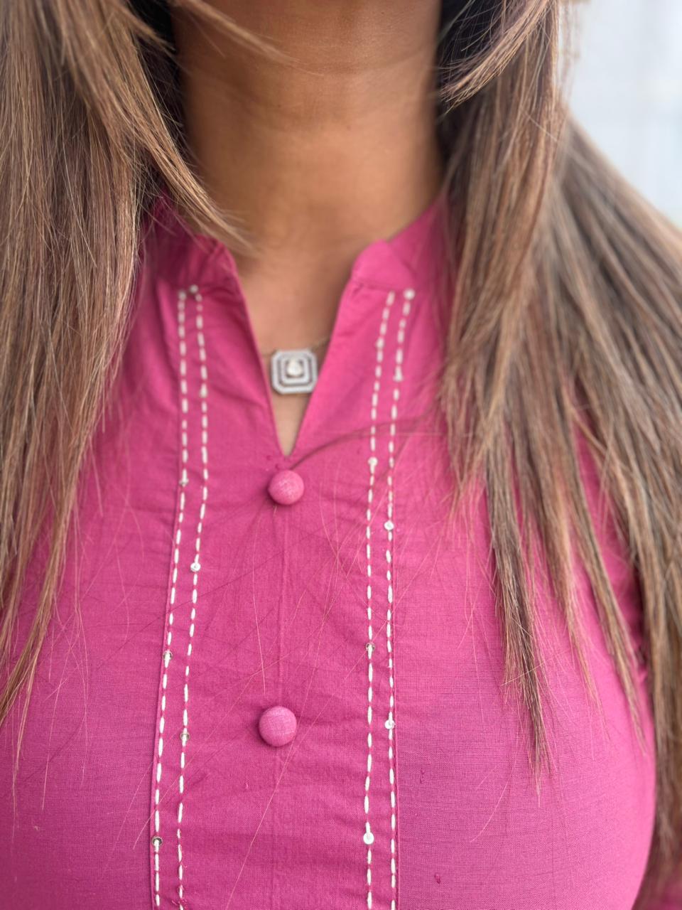 Rani Pink Floral Printed Co-Ord Set